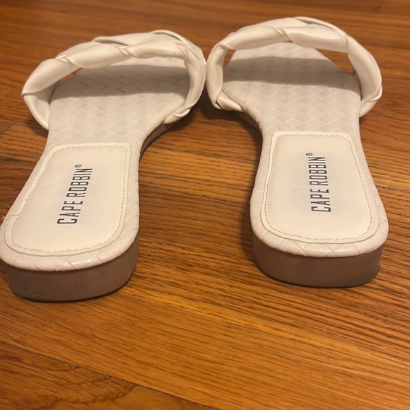 CAPE ROBBIN - WOMEN’S WHITE WOVEN SANDALS - SIZE 7 - Picture 7 of 8